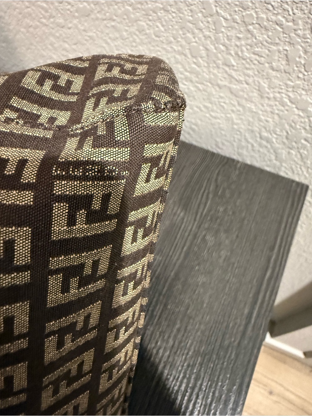 Fendi Brown Monogram Canvas and Leather Tote with Dark Brown Leather handles. - Picture 10 of 16